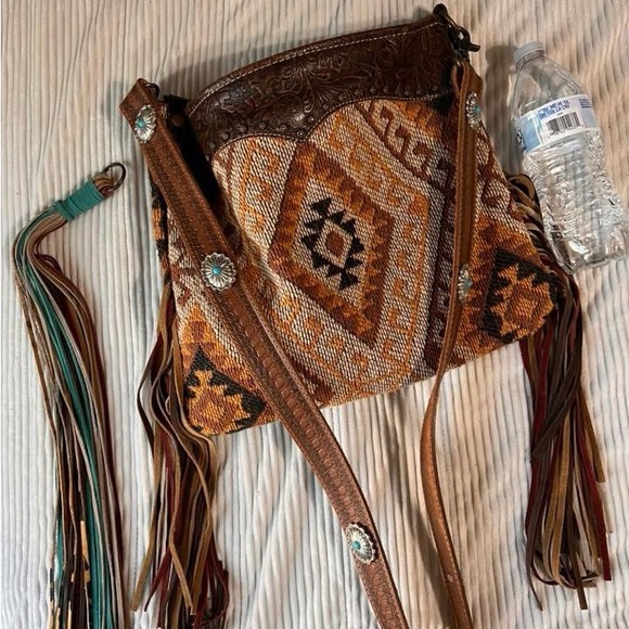 Myra Bag -Bohemian Brown and Tan Fringe Bag